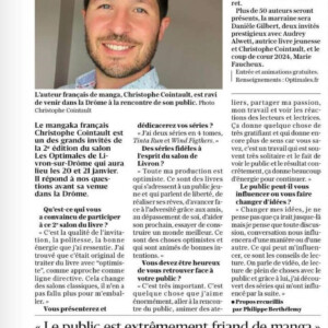 Article du Dauphiné Libéré publié le 05 janvier 2024